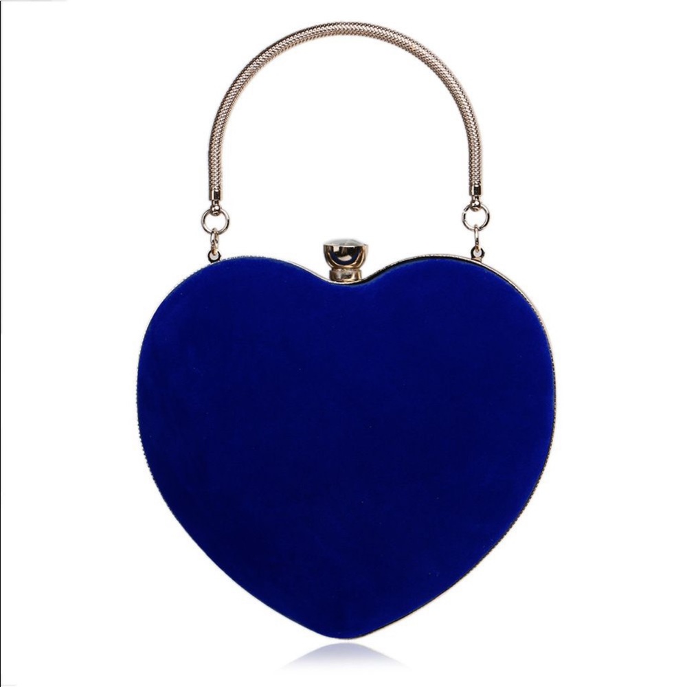 💙Blue Heart Shaped Plush Clutch ❤️Red Sold Out❤️